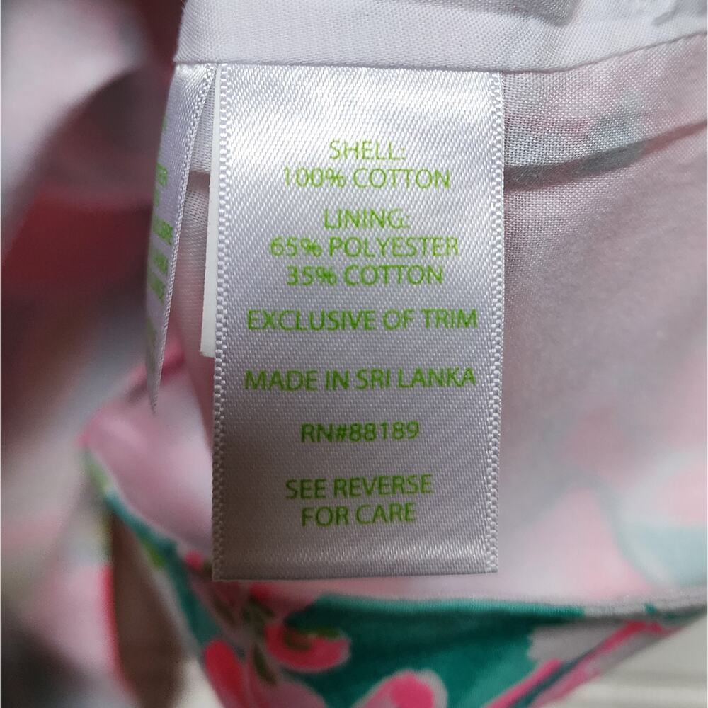Lilly Pulitzer Baby Lilly Shift Dress Size 6-12 Months Pinks, Aqua & Green - Picture 7 of 7